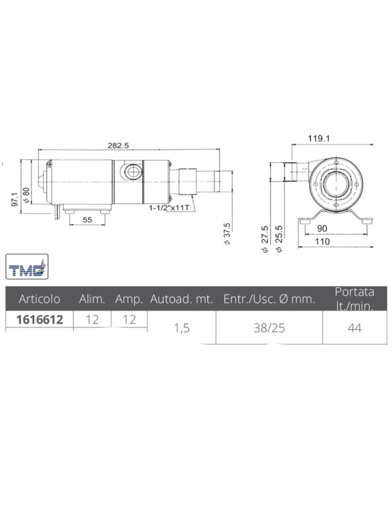 Pompa Maceratore TMC 24v - immagine 2