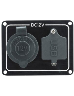 Pannello Presa Accendisigari e USB 63x83mm