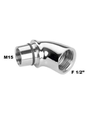 Supporto Doccetta Curvo 1/2” f - 15/1” f