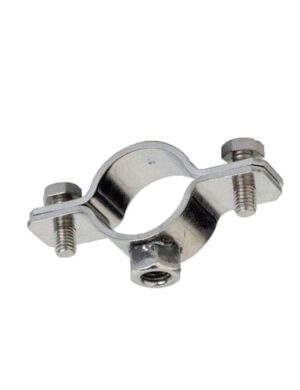 Collare Inox con dado Supporto Fissaggio - Per tubo 1/2 "