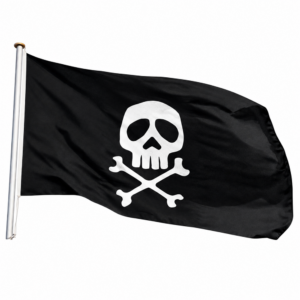 Bandiera Pirata Sventolante Alta Qualità