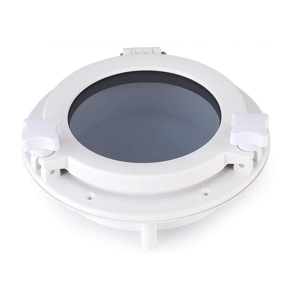 Oblò Tondo con Cornice in ABS Bianco - immagine 2