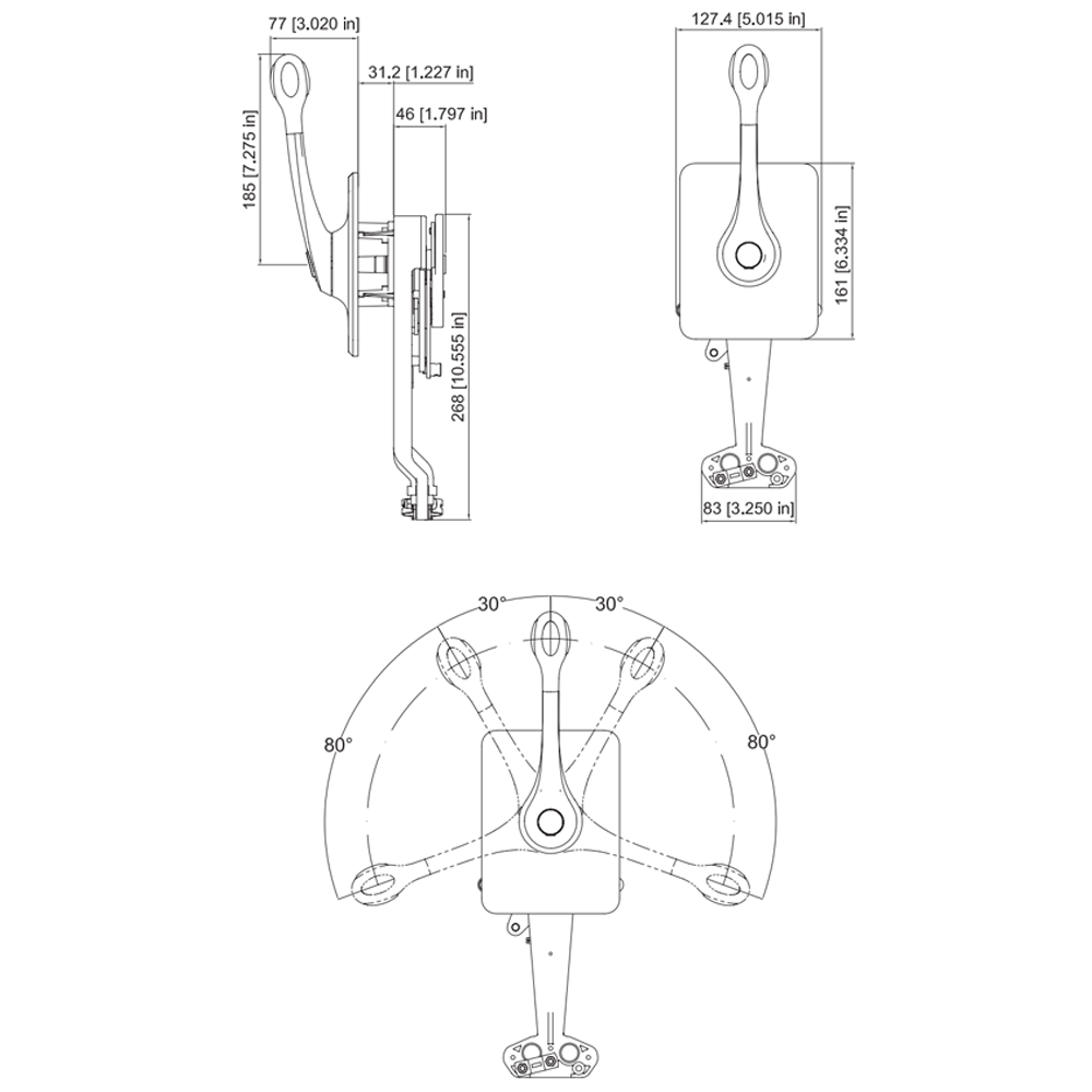 Ultraflex B400 Comando Monoleva Inox - immagine 2