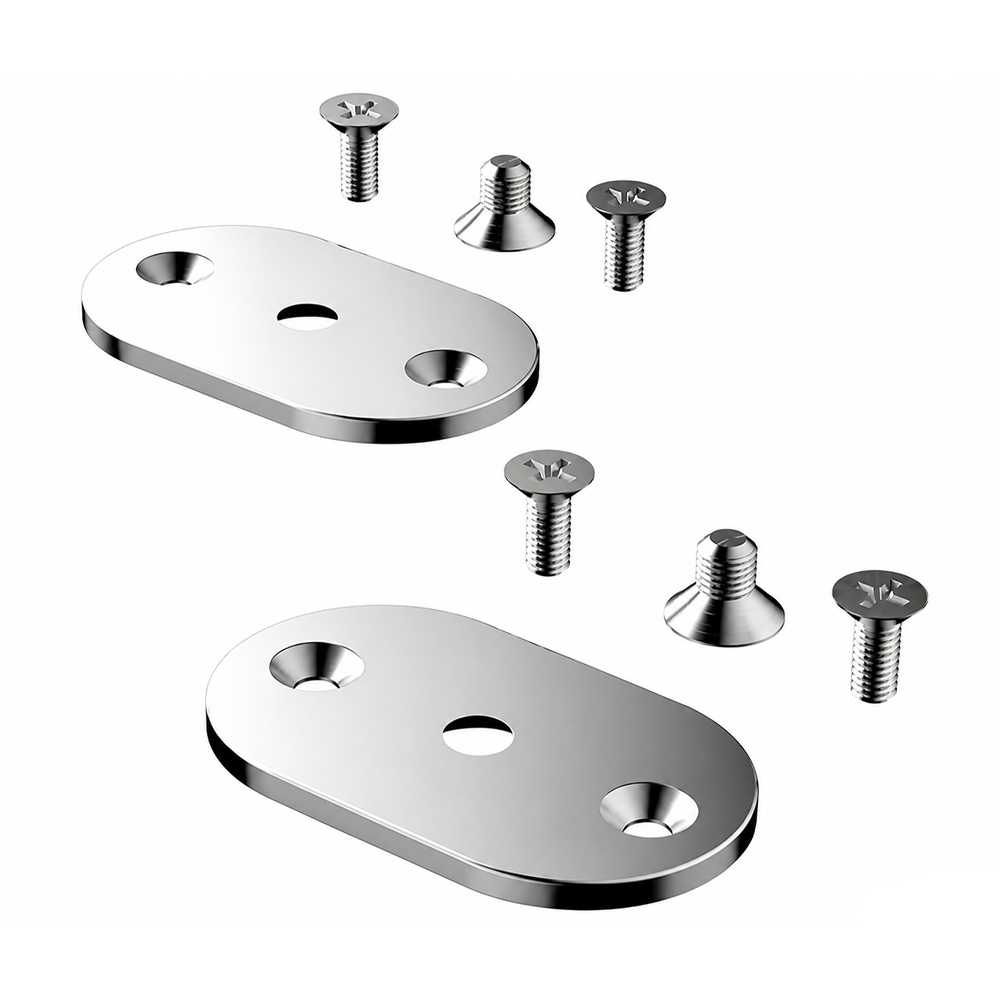 Coppia Piastrine per Maniglie di Risalita Inox