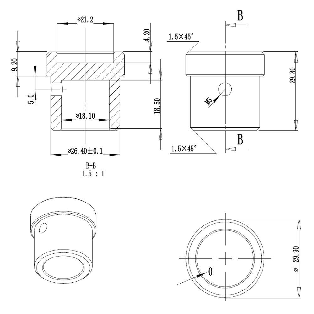 Chiusura Telescopica a Molla per Tubi Ø30x2mm Inox 316 - immagine 3