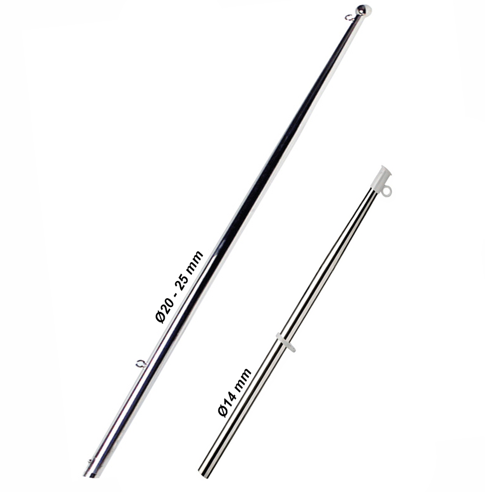 Aste Porta Bandiera Acciaio Inox 316