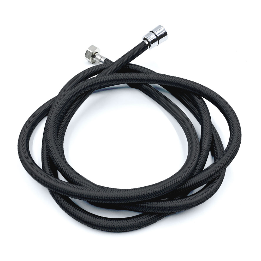 Tubo Doccia Retinato Nero 4m